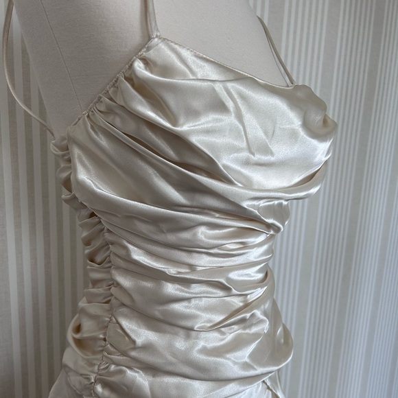 New Leaf By Samir Vintage Women's Tiered Ruffled Dress Side Zip Small RARE - Picture 4 of 9